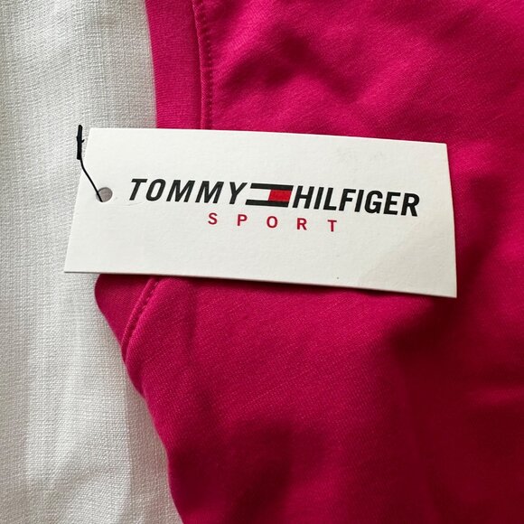 Tommy Hilfiger Sport Stripe Tank Dress Elasticized Waist Red/White Large - Picture 4 of 9